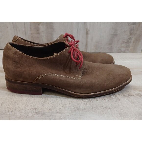 ✅ Mens 8W Cole Haan Air Colton Plain-Toe Shoe Brown Suede Lace-Up Leather Oxford main image 10